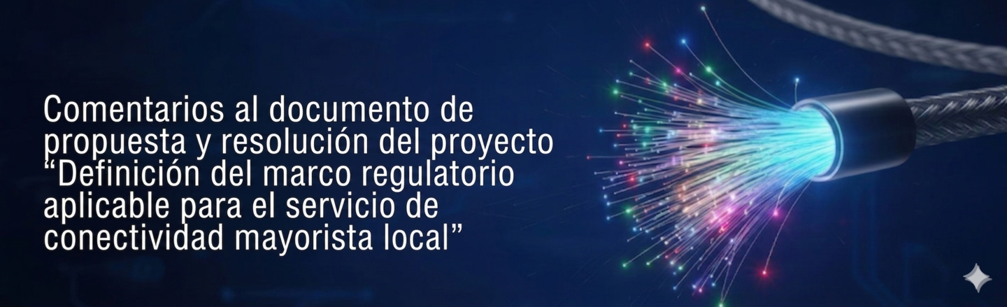 Comentarios al documento de propuesta y resolución del proyecto “Definición del marco regulatorio aplicable para el servicio de conectividad mayorista local"