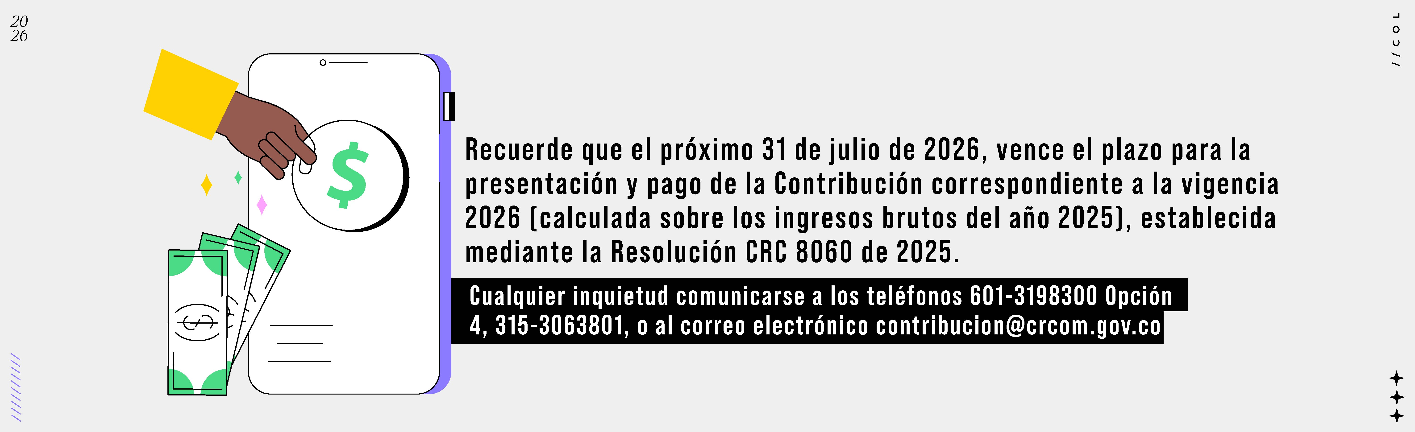 Recordatorio contribución