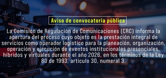 Aviso de convocatoria pública