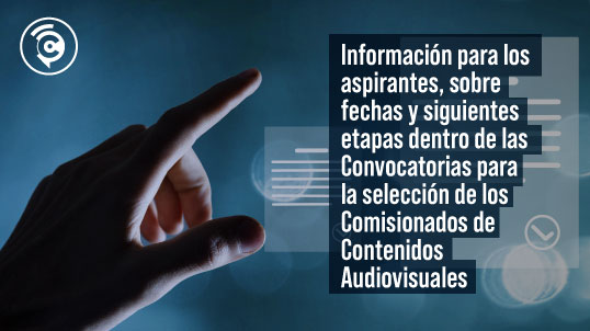 Información respecto a la convocatoria de Contenidos Audiovisuales