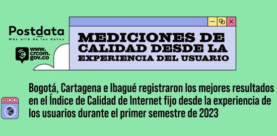 Bogotá, Cartagena e Ibagué registraron los mejores resultados en el Índice de Calidad de Internet fijo desde la experiencia de los usuarios durante el primer semestre de 2023